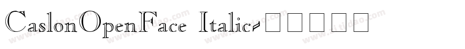 CaslonOpenFace Italic字体转换